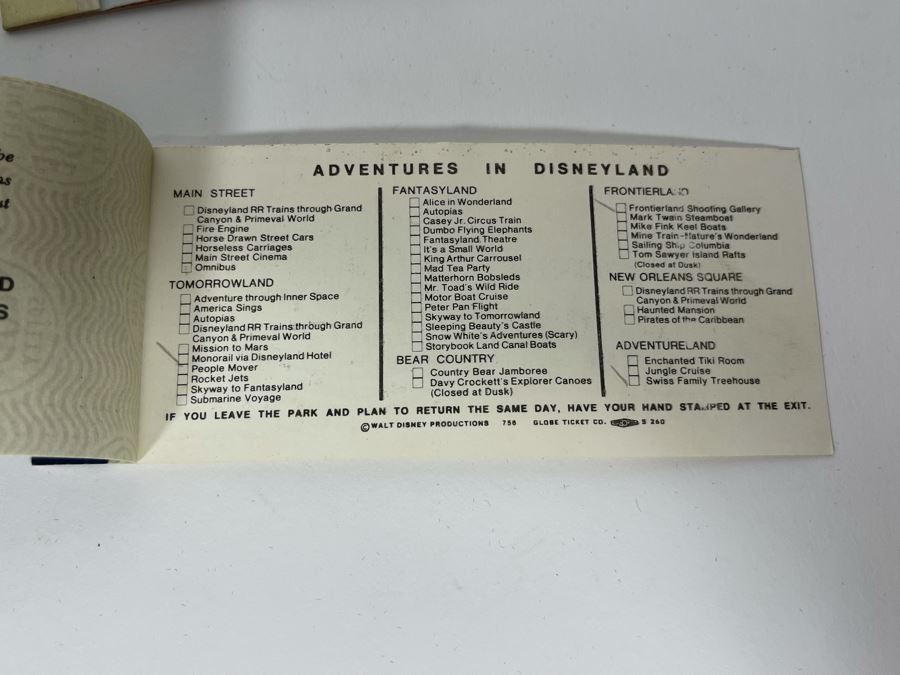 Set Of Four Vintage Disneyland Ticket Books Incomplete [Photo 8]