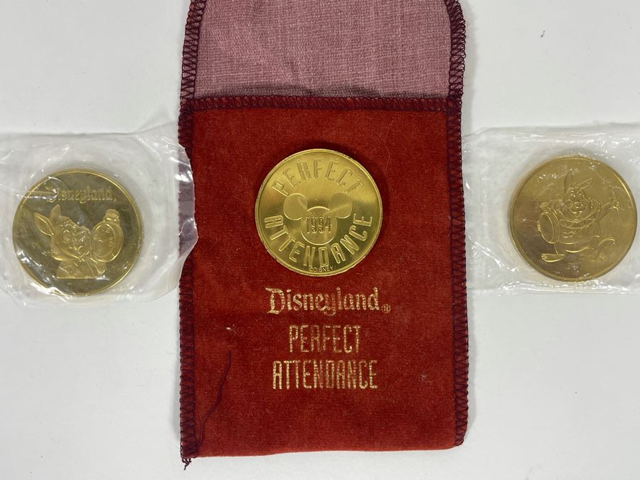 Disneyland Perfect Attendance Tokens 1992-93, 1994, 1995 [Photo 2]
