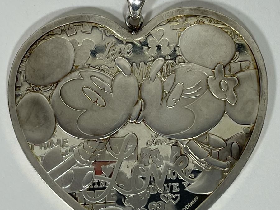 Disney 1oz .999 Fine Silver Heart-Shaped Mickey Mouse Minnie Mouse Pendant New Zealand 2 Dollars [Photo 8]