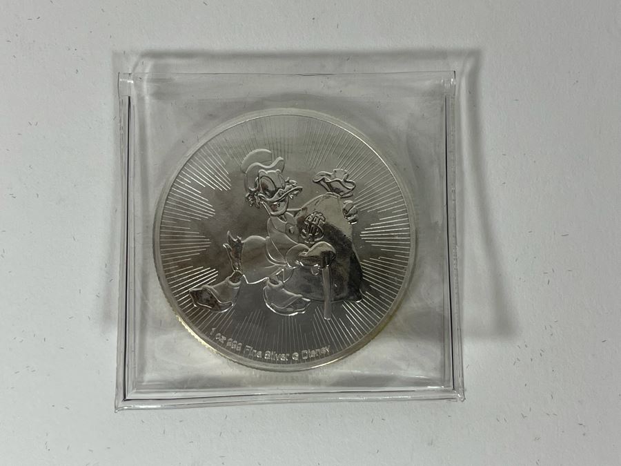 Disney 1oz .999 Fine Silver Scrooge McDuck New Zealand 2 Dollars Coin [Photo 9]