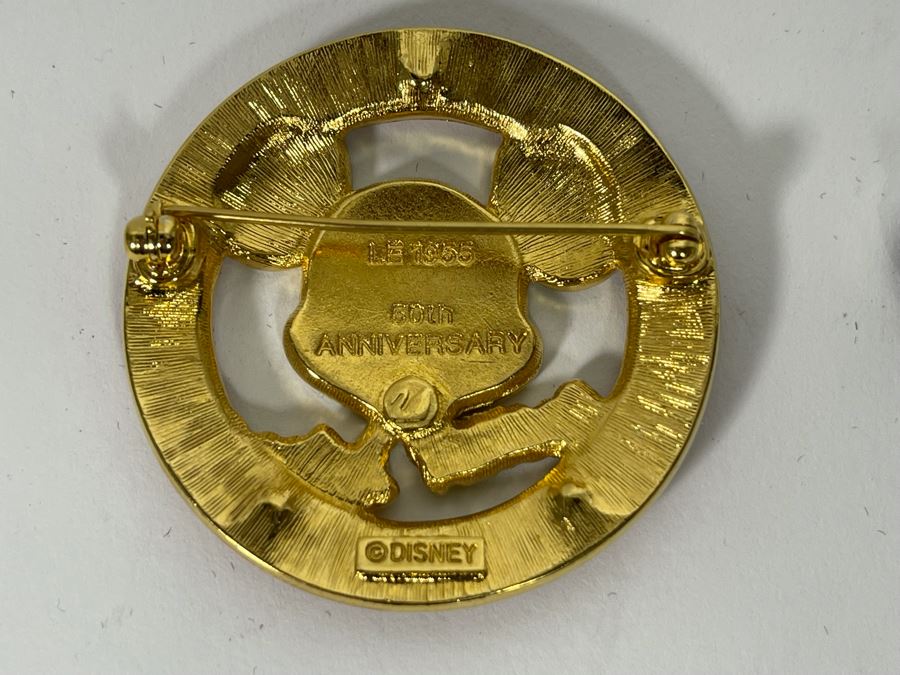 Pair Of Swarovski Crystal Mickey Mouse Pins Brooches [Photo 8]