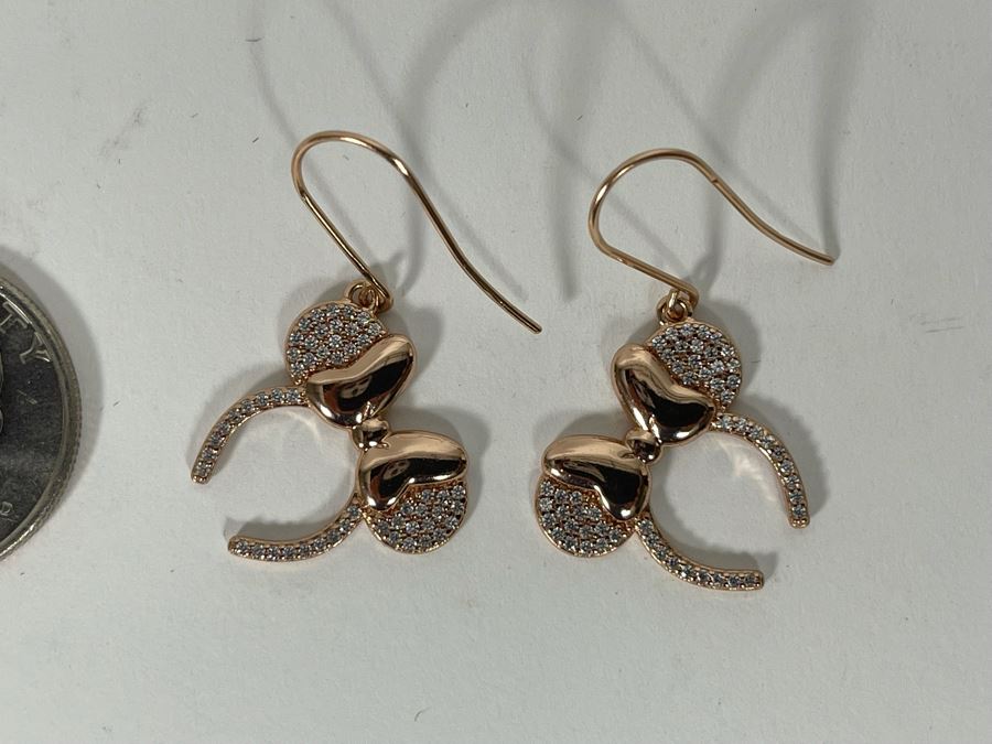 Sterling Silver Minnie Mouse Ears Earrings [Photo 3]
