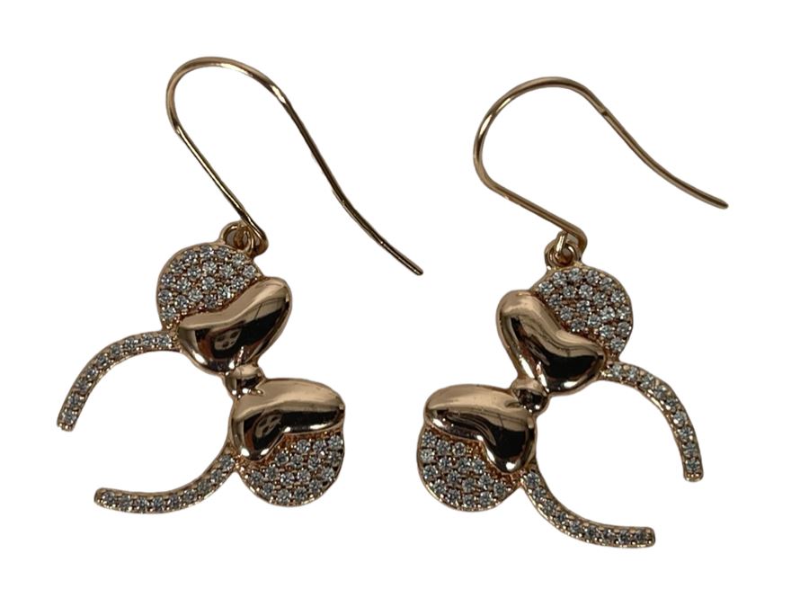 Sterling Silver Minnie Mouse Ears Earrings [Photo 1]