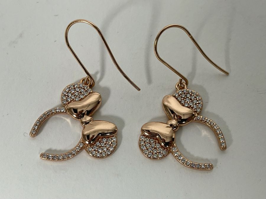 Sterling Silver Minnie Mouse Ears Earrings [Photo 5]