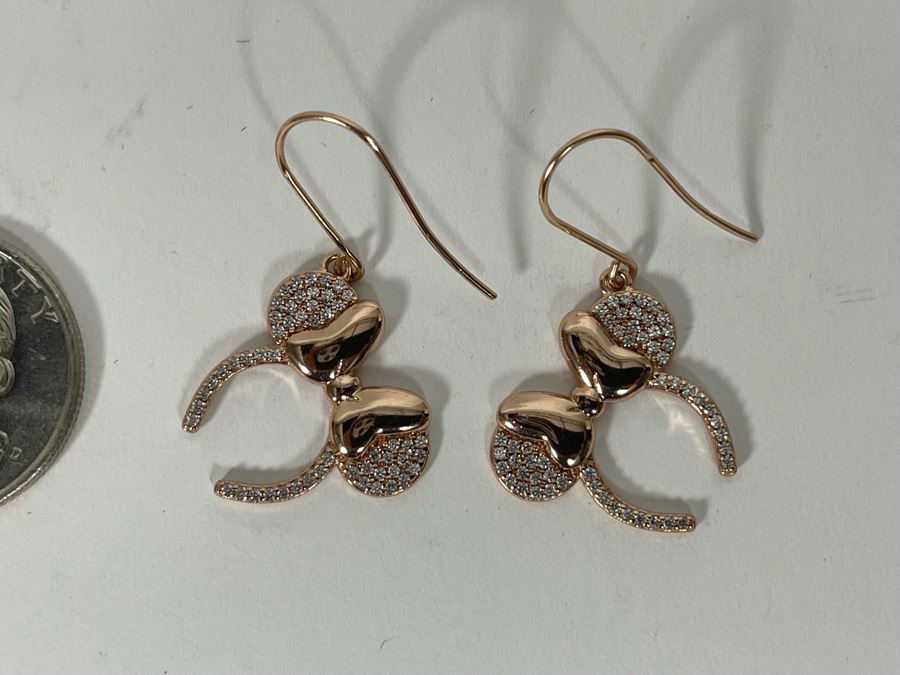 Sterling Silver Minnie Mouse Ears Earrings [Photo 2]
