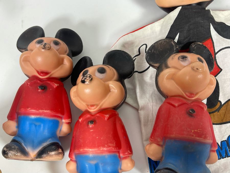 Collection Of Mickey Mouse Plastic Figurines, Banks, Hand Puppet [Photo 12]