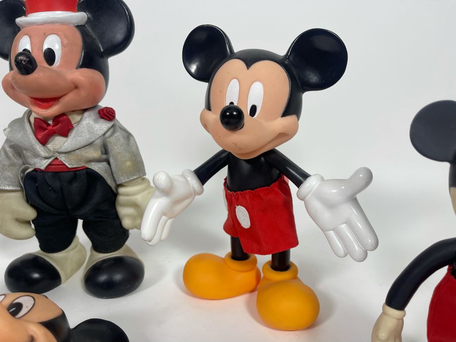 Collection Of Mickey Mouse Plastic Figurines, Banks, Hand Puppet [Photo 9]