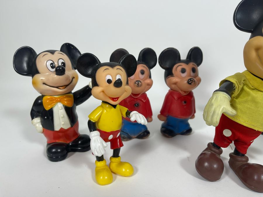 Collection Of Mickey Mouse Plastic Figurines, Banks, Hand Puppet [Photo 4]