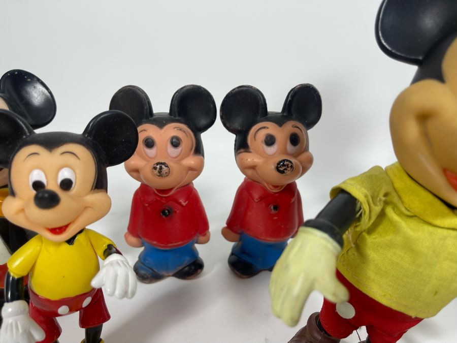 Collection Of Mickey Mouse Plastic Figurines, Banks, Hand Puppet [Photo 5]