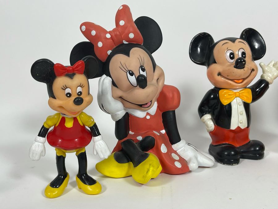 Collection Of Mickey Mouse And Minnie Mouse Plastic Figurines, Banks [Photo 7]