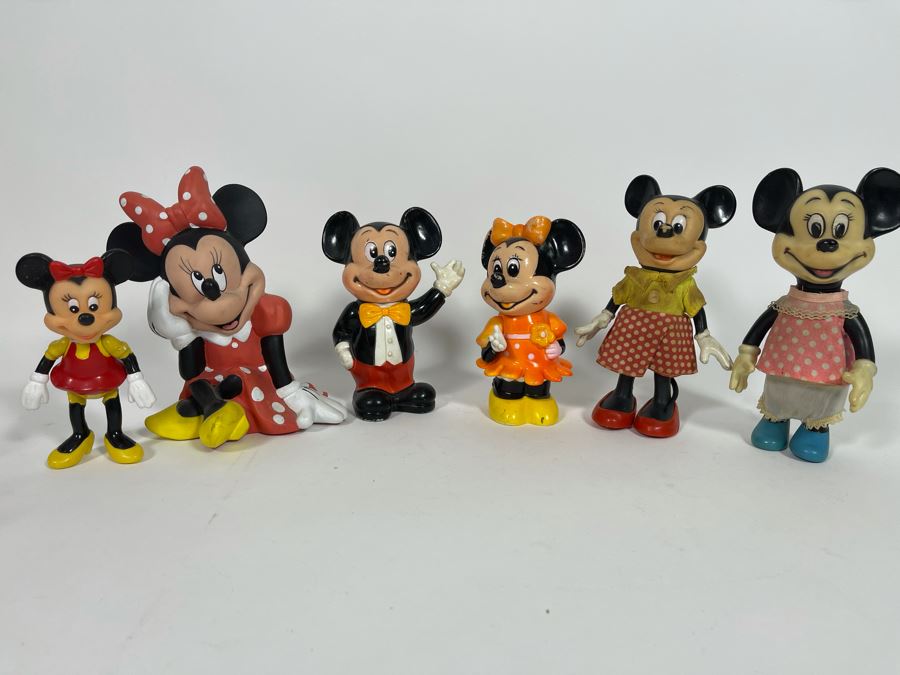Collection Of Mickey Mouse And Minnie Mouse Plastic Figurines, Banks [Photo 2]