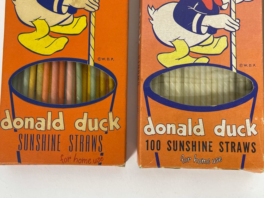 Disney Forks And Spoons Plus Vintage Donald Duck Straws [Photo 8]