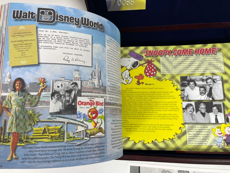 Limited Edition Walt’s Time From Before To Beyond Featuring Signed Photographs From Robert B. Sherman And Richard M. Sherman, First Edition Book And Special Limited Edition Recording CD [Photo 12]