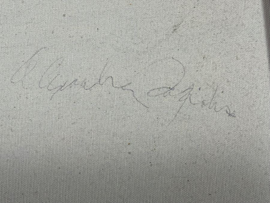 Vintage 1970 Original Abstract Painting Of Stonehenge Signed On Back Artist Signature Illegible 36 X 36 [Photo 7]