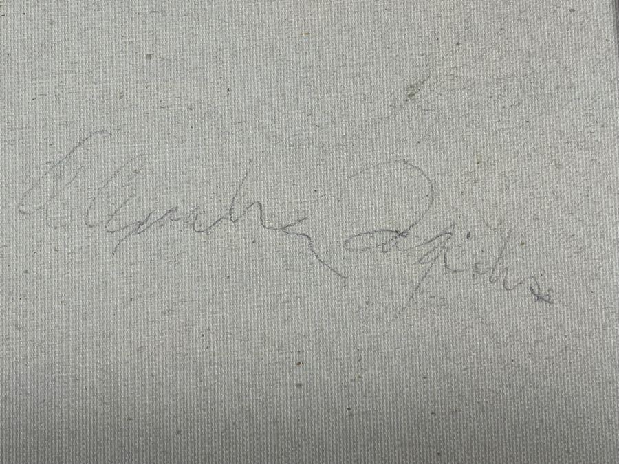 Vintage 1970 Original Abstract Painting Of Stonehenge Signed On Back Artist Signature Illegible 36 X 36 [Photo 8]