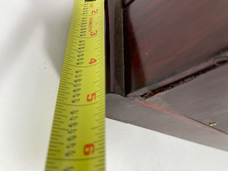 Chinese Rosewood Etagere Wall Cabinet With Mirror Back 21W X 5D X 31H [Photo 9]