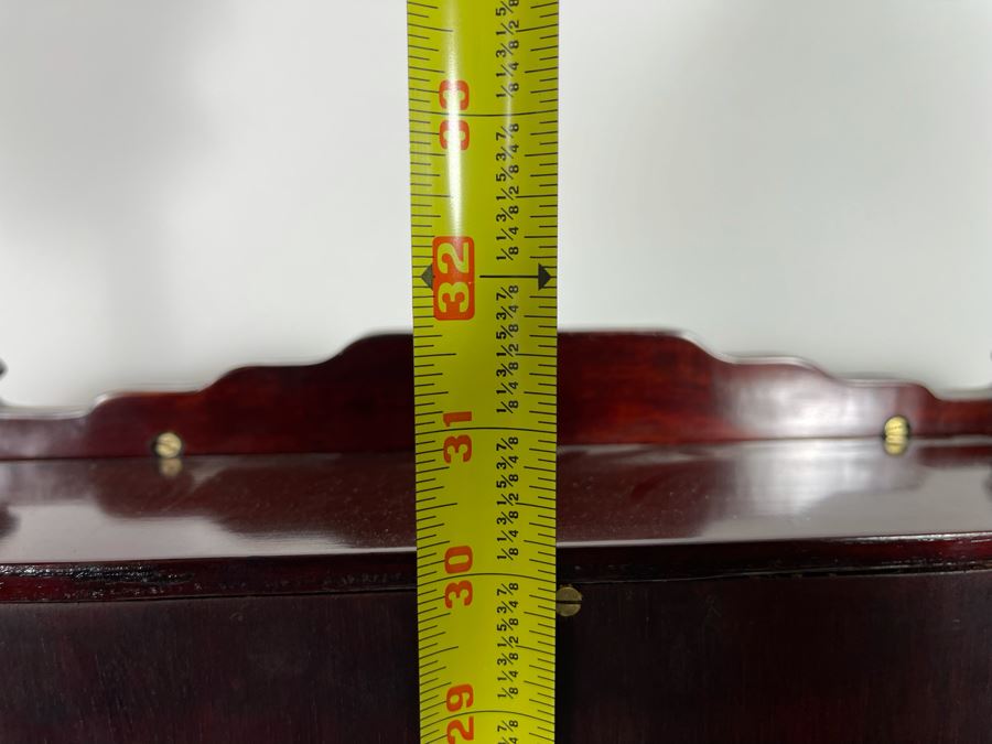 Chinese Rosewood Etagere Wall Cabinet With Mirror Back 21W X 5D X 31H [Photo 10]