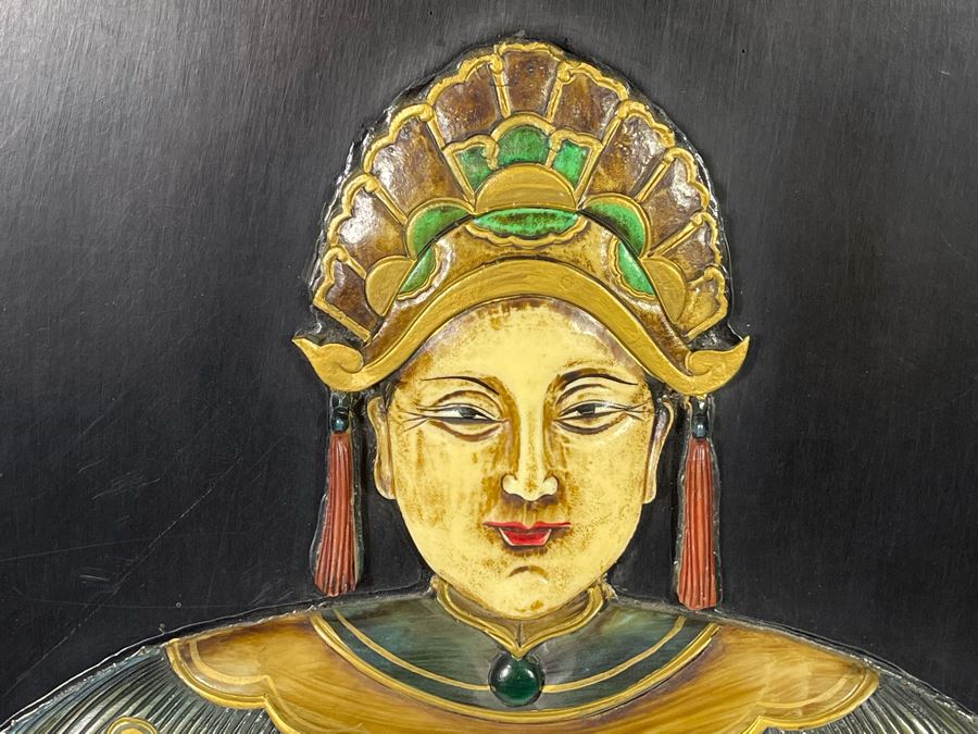 Chinese Emperor Ancestor Relief Decorative Wall Hanging Artwork 12W X 36H [Photo 2]