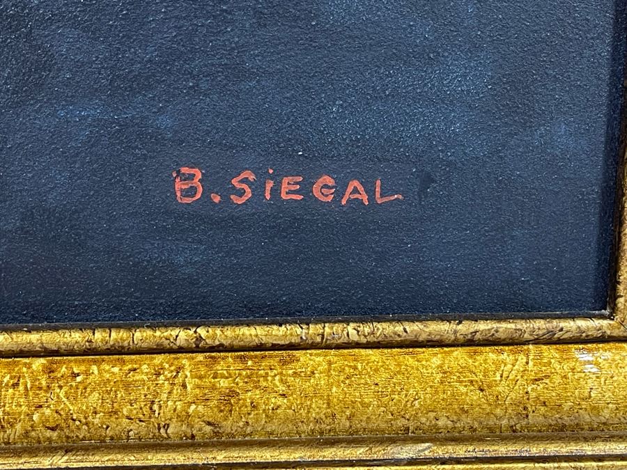 Original Barbara L Siegal Framed Floral Painting On Board 21.5 X 25.5 [Photo 6]