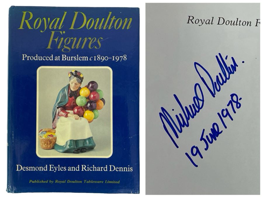 Hardcover Book Royal Doulton Figurines Produced At Burslem c1890-1978 Signed By Michael Doulton