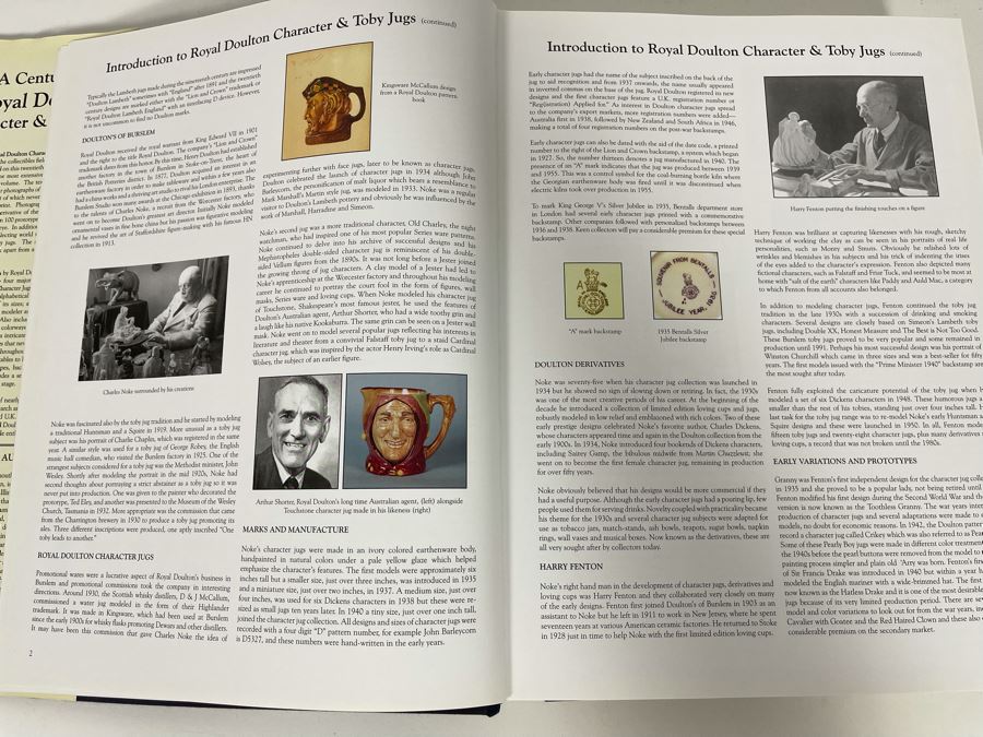 Signed Hardcover Book A Century Of Royal Doulton  Character & Toby Jugs Signed By Louise Irvine [Photo 10]
