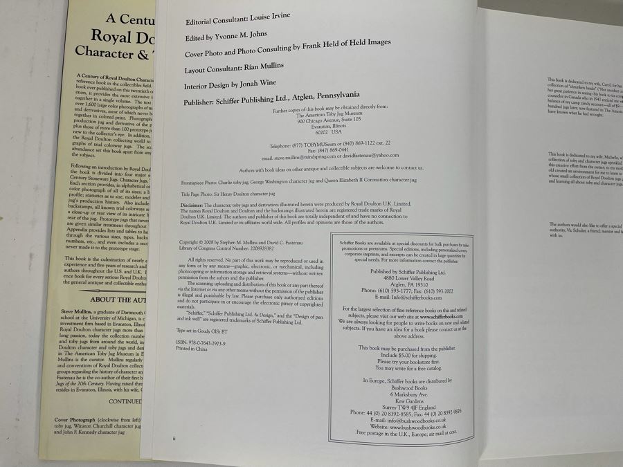 Signed Hardcover Book A Century Of Royal Doulton  Character & Toby Jugs Signed By Louise Irvine [Photo 9]