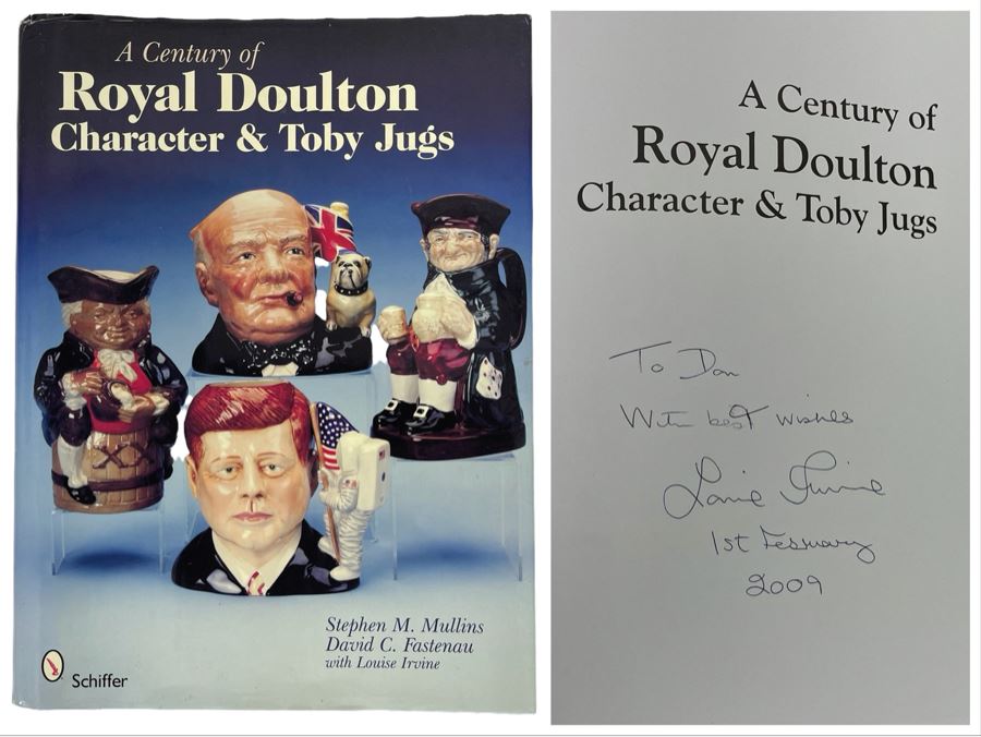 Signed Hardcover Book A Century Of Royal Doulton  Character & Toby Jugs Signed By Louise Irvine [Photo 1]