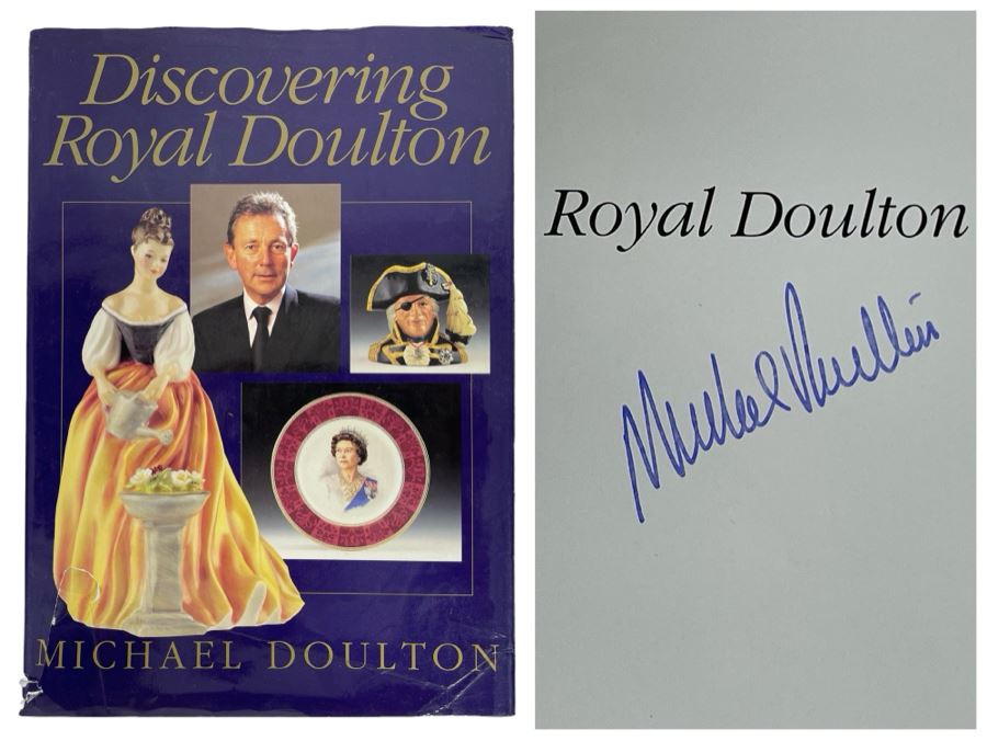 Signed Hardcover Book Discovering Royal Doulton Signed By Michael Doulton [Photo 1]