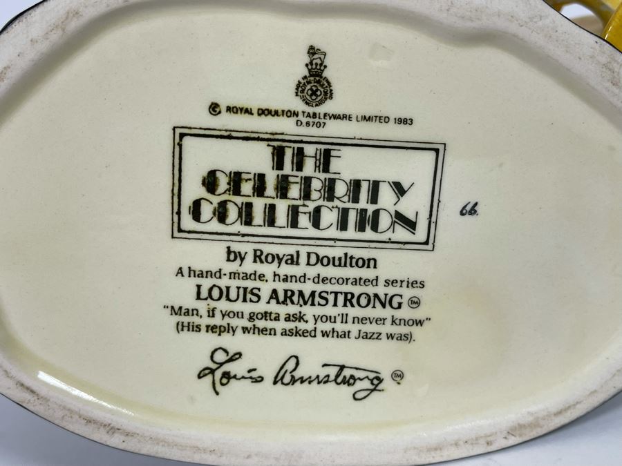 Royal Doulton Louis Armstrong The Celebrity Collection Toby Jug Mug 7H D6707 [Photo 9]