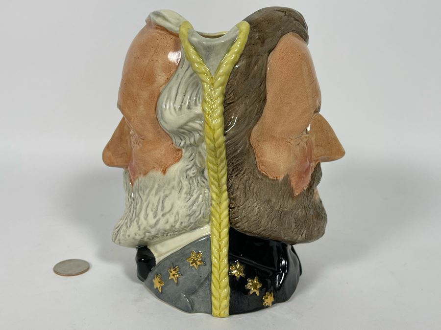 Royal Doulton “The Antagonists’ Collection” The Civil War Ulysses S. Grant / Robert E. Lee Limited Edition Toby Jug Mug 7H D6698 [Photo 6]
