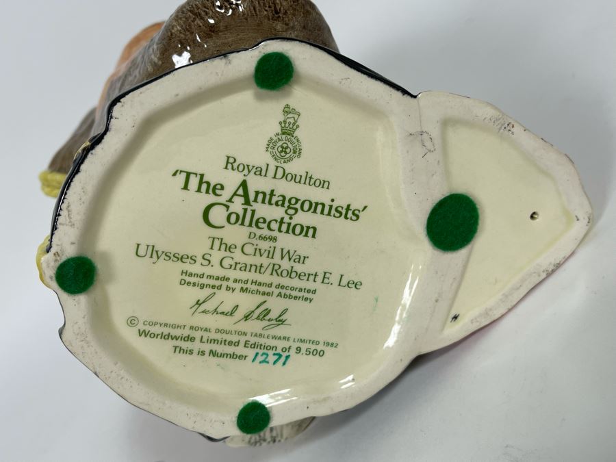 Royal Doulton “The Antagonists’ Collection” The Civil War Ulysses S. Grant / Robert E. Lee Limited Edition Toby Jug Mug 7H D6698 [Photo 8]