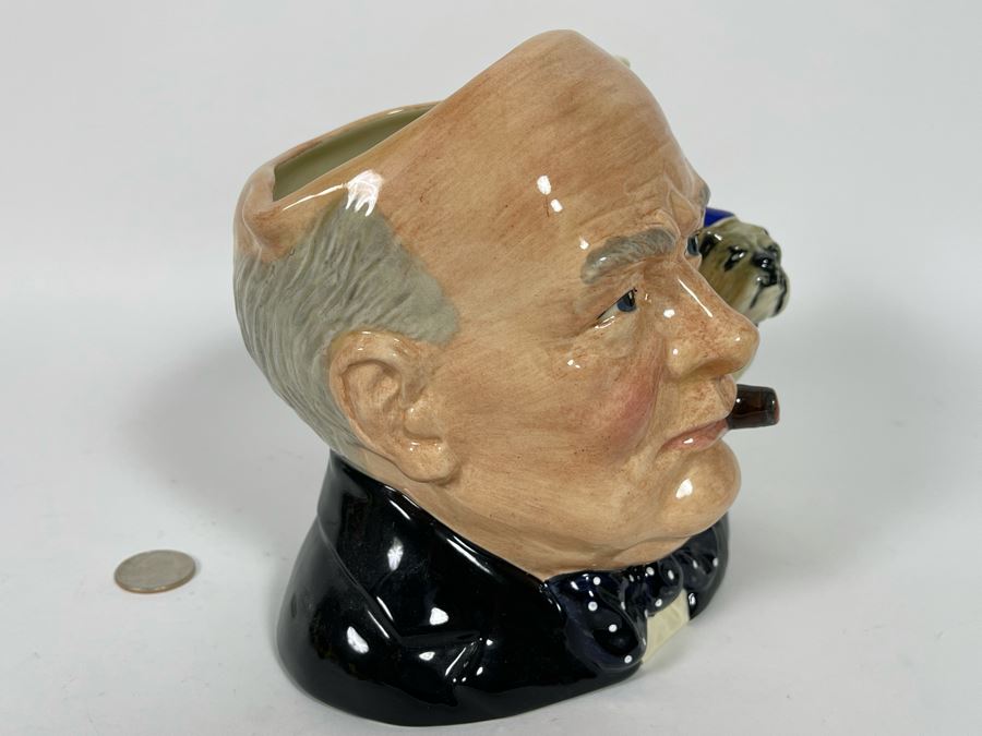 Royal Doulton Character Jug Of The Year Winston Churchill Special Edition Toby Jug Mug 6.5H D6907 [Photo 8]