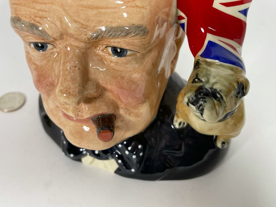 Royal Doulton Character Jug Of The Year Winston Churchill Special Edition Toby Jug Mug 6.5H D6907 [Photo 6]