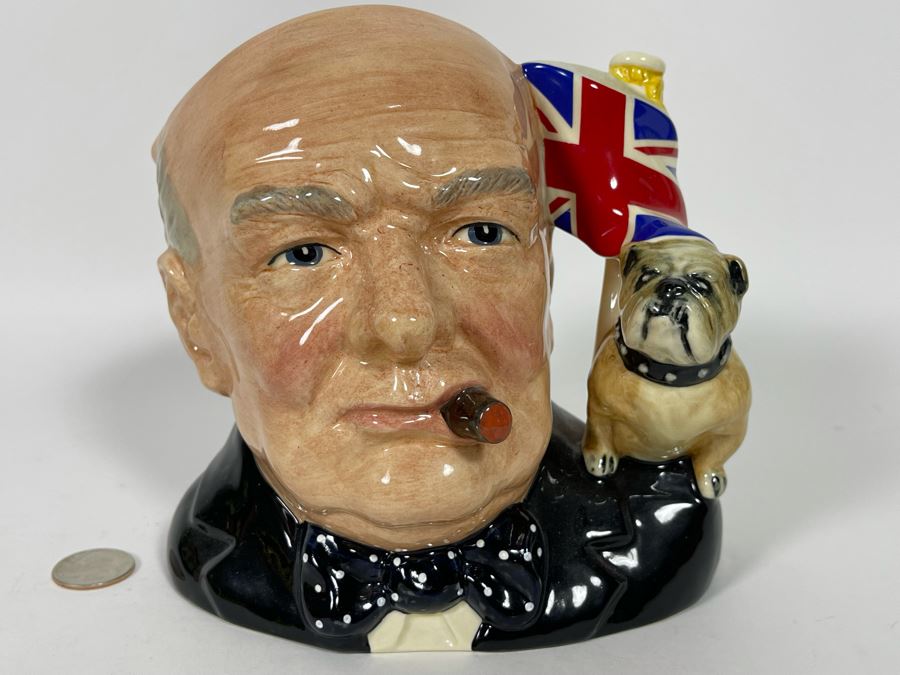 Royal Doulton Character Jug Of The Year Winston Churchill Special Edition Toby Jug Mug 6.5H D6907 [Photo 3]