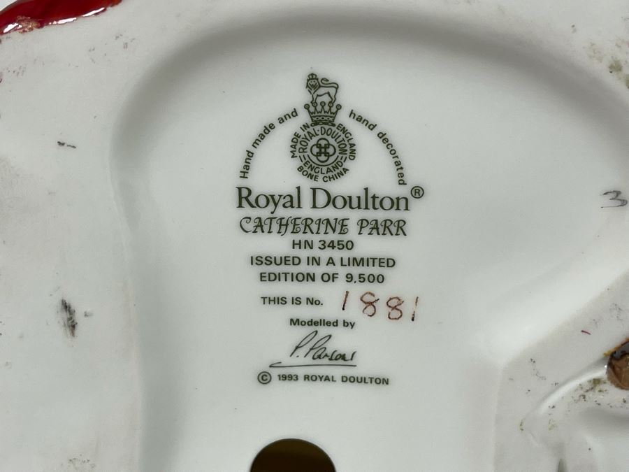 Royal Doulton Catherine Parr Limited Edition Figurine 6H HN3450 [Photo 10]