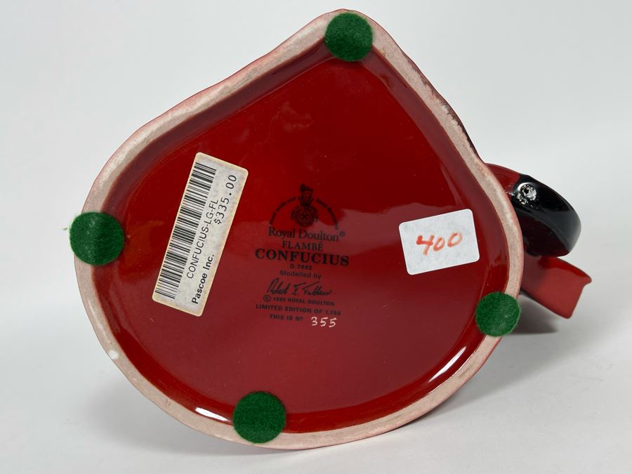 Royal Doulton Flambe Confucius Limited Edition Toby Jug Mug 7H D7003 [Photo 10]