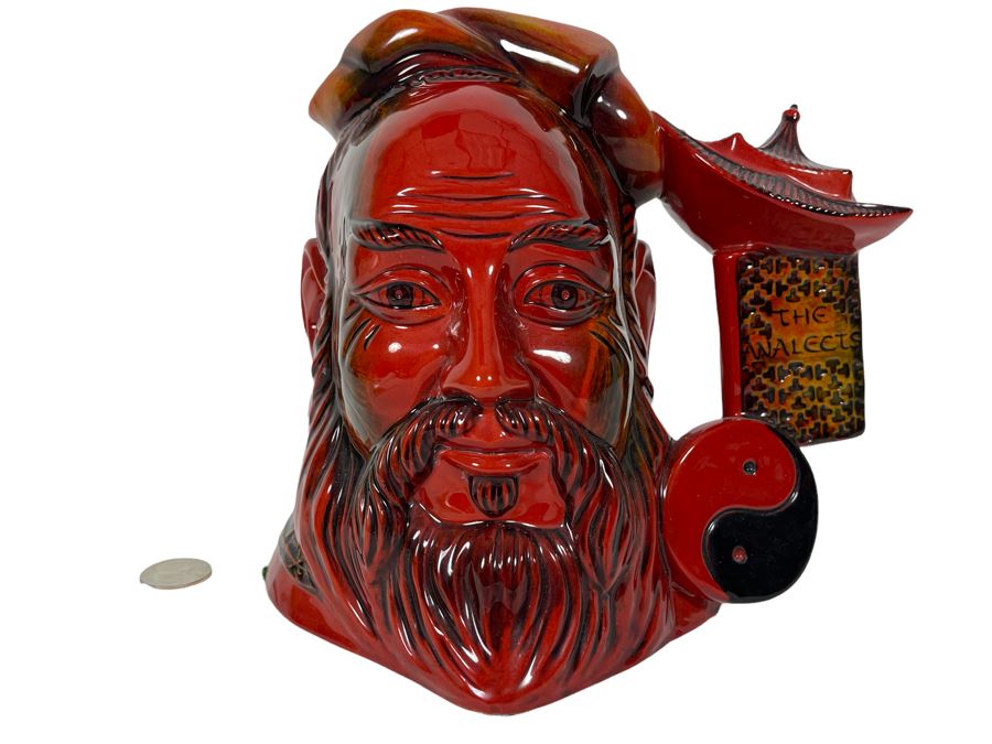 Royal Doulton Flambe Confucius Limited Edition Toby Jug Mug 7H D7003 [Photo 1]