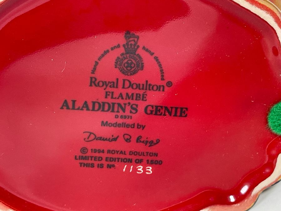 Royal Doulton Flambe Aladdin’s Genie Limited Edition Toby Jug Mug 7H D6971 [Photo 11]