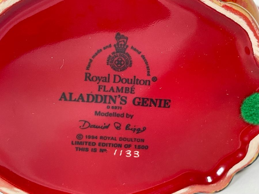 Royal Doulton Flambe Aladdin’s Genie Limited Edition Toby Jug Mug 7H D6971 [Photo 13]