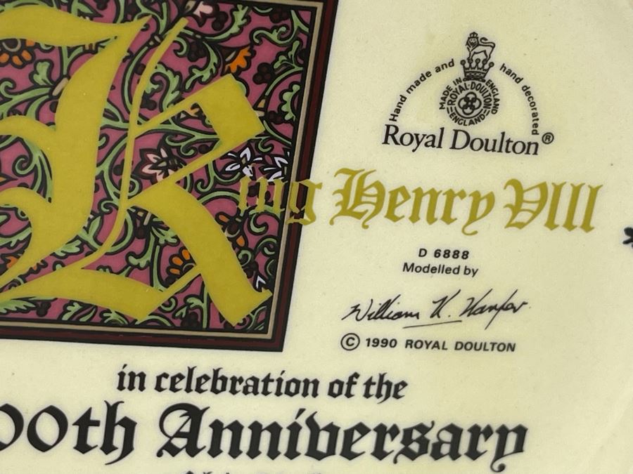 Royal Doulton King Henry VIII Limited Edition Toby Jug Mug Signed By Michael Doulton 7H D6888 [Photo 14]