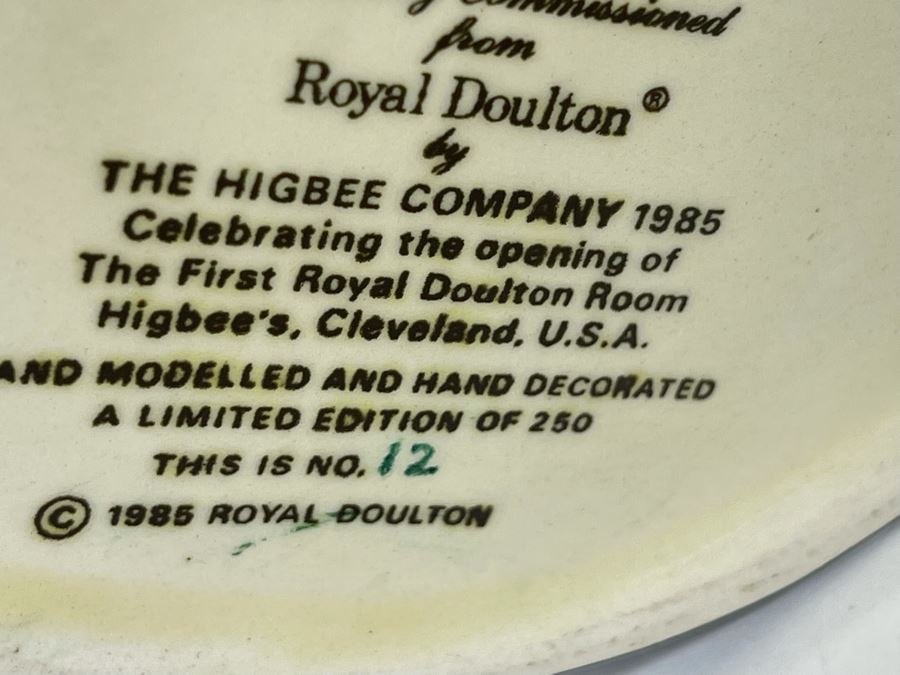 Royal Doulton Mad Hatter Specially Commissioned By The Higbee Company Limited Edition Toby Jug Mug D6748 [Photo 9]