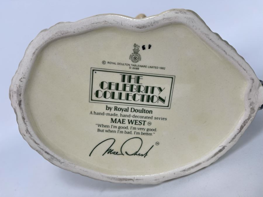 Royal Doulton The Celebrity Collection Mae West Toby Jug Mug 7H D6688 [Photo 8]