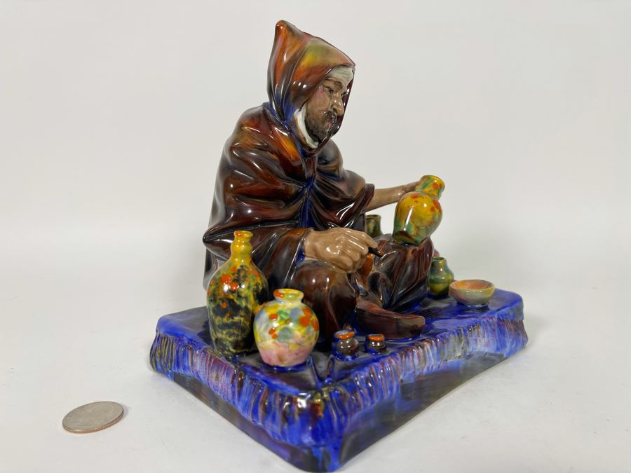 Old Royal Doulton The Potter Figurine 10H HN1493 Very Slight Clip On Side (See Photos) 7W X 5.5D X 7H [Photo 20]