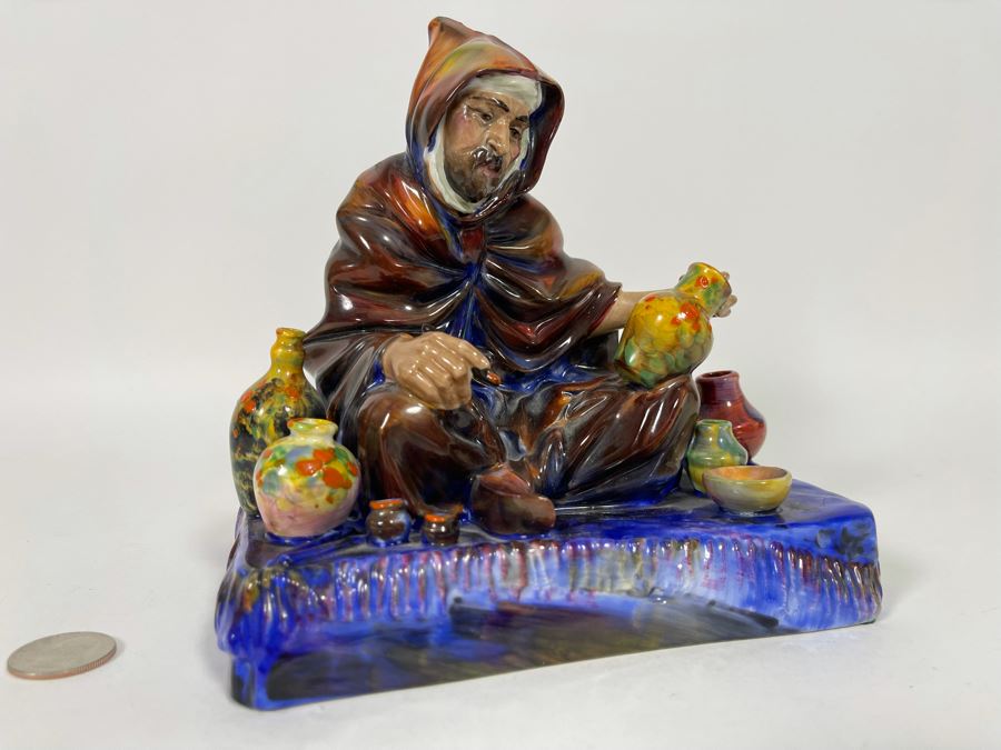 Old Royal Doulton The Potter Figurine 10H HN1493 Very Slight Clip On Side (See Photos) 7W X 5.5D X 7H [Photo 21]