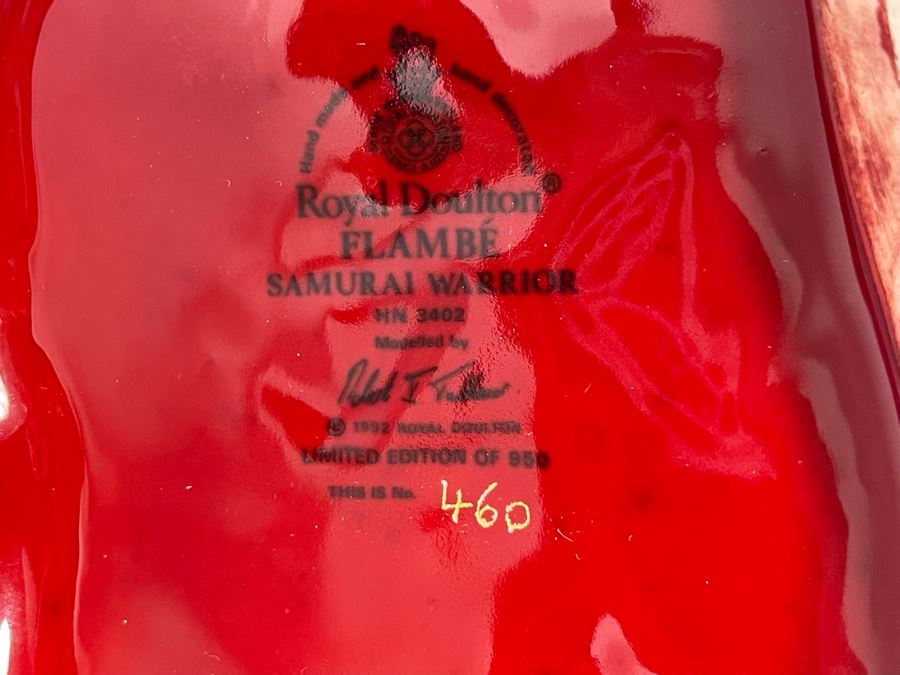 Royal Doulton Flambe Samurai Warrior Figurine 10H HN3402 [Photo 17]