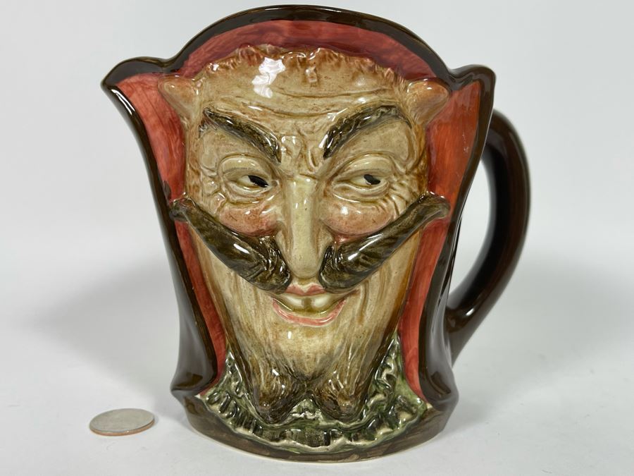Rare Royal Doulton Mephistopheles Devil With Verse Toby Jug Mug 5.75H [Photo 4]