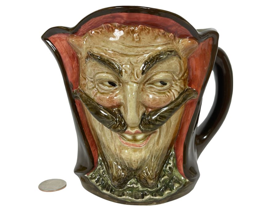Rare Royal Doulton Mephistopheles Devil With Verse Toby Jug Mug 5.75H