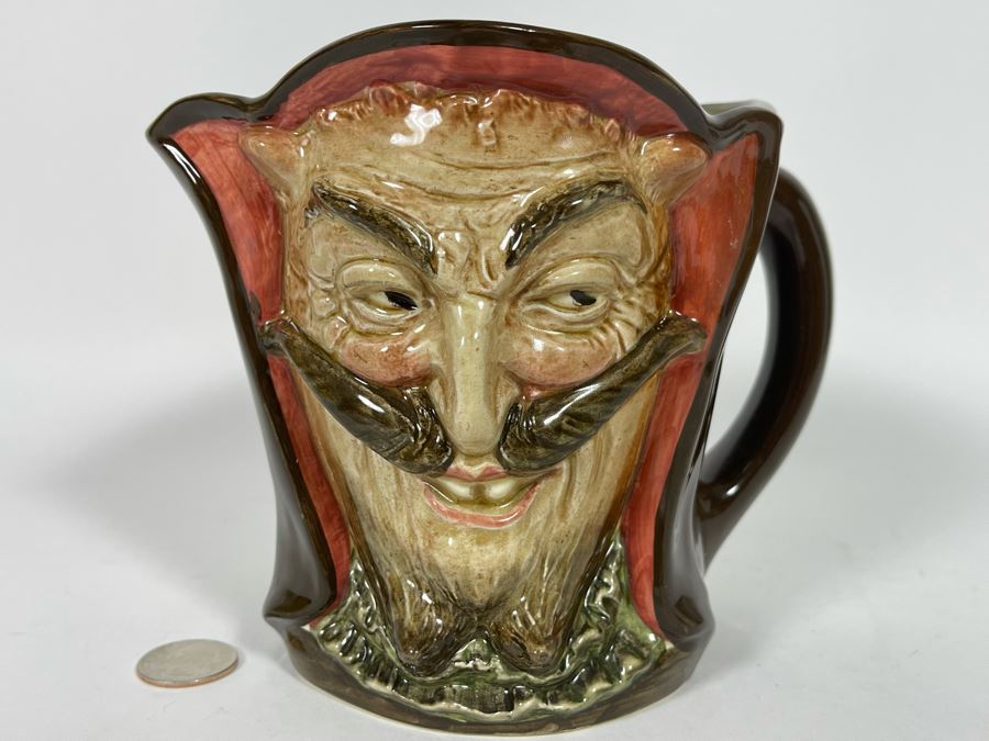 Rare Royal Doulton Mephistopheles Devil With Verse Toby Jug Mug 5.75H [Photo 3]