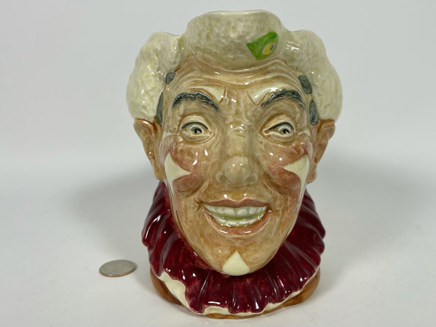 1950 Royal Doulton The Clown Toby Jug Mug 6.25H D6322 [Photo 2]