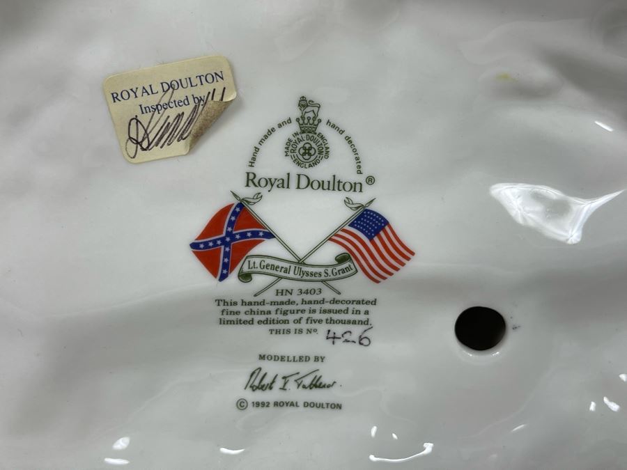 Royal Doulton Lt. General Ulysses S. Grant Limited Edition Figurine 12H HN3403 [Photo 12]